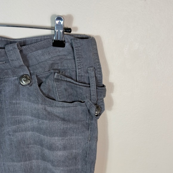 MEESO Premium Pants Gray Wash Buckle Accent Low Rise Women's Size‎ 9 - Picture 9 of 11